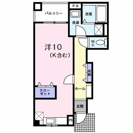 中田駅 徒歩16分 1階の物件間取画像